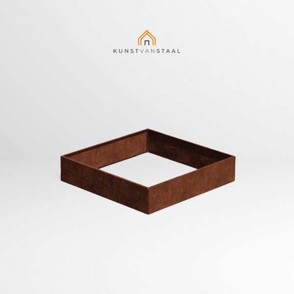 Cortenstaal plantenbak 140 x 140 x H 30 cm