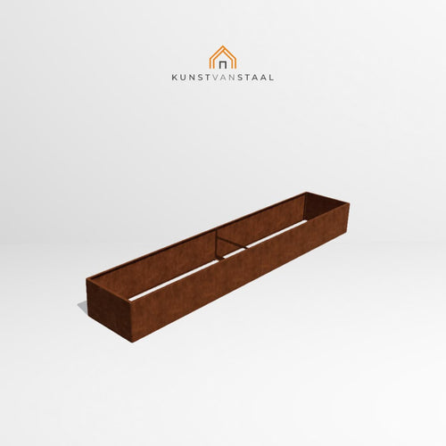 Cortenstaal plantenbak 360 x 65 x H 40 cm