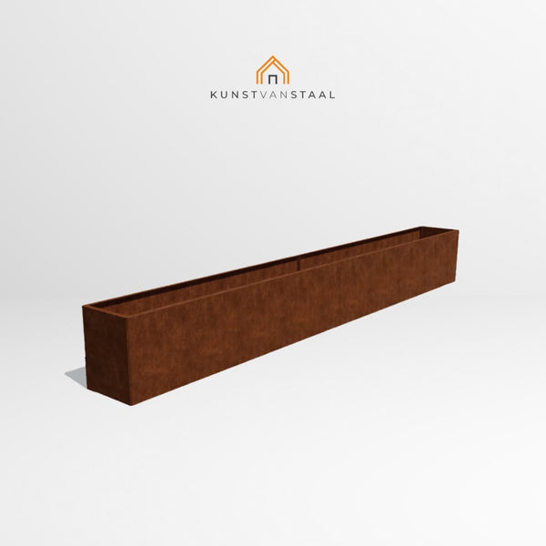 Cortenstaal plantenbak 400 x 40 x H 50 cm
