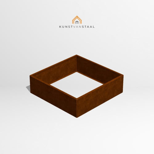 Cortenstaal plantenbak 120 x 120 x H 40 cm