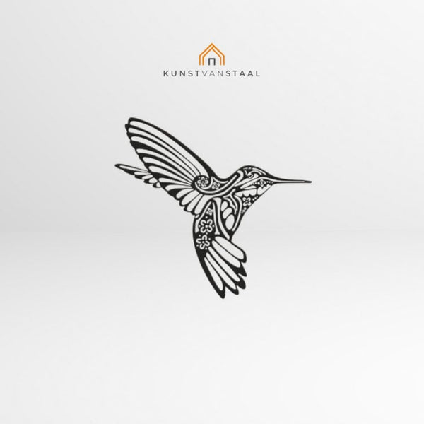 Metalen wanddecoratie "Kolibrie"