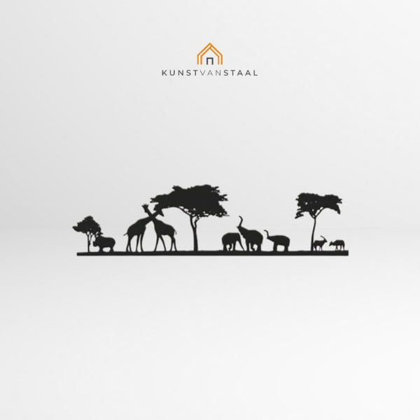 Metalen wanddecoratie "Safari"
