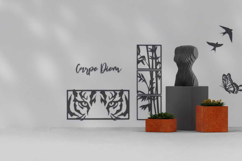 Wanddecoratie woonkamer metaal