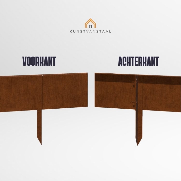 Cortenstaal borderrand op maat - 5