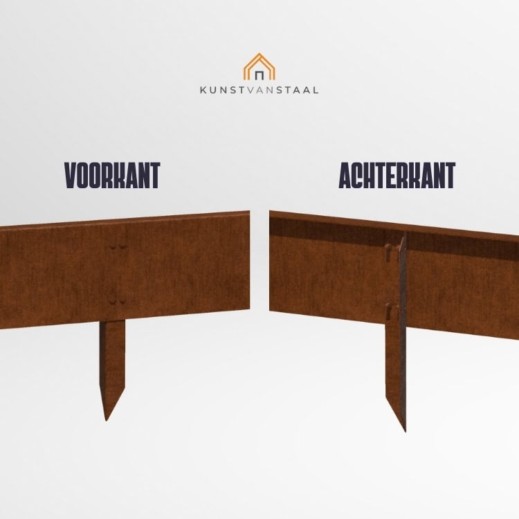 Cortenstaal borderrand op maat - 7