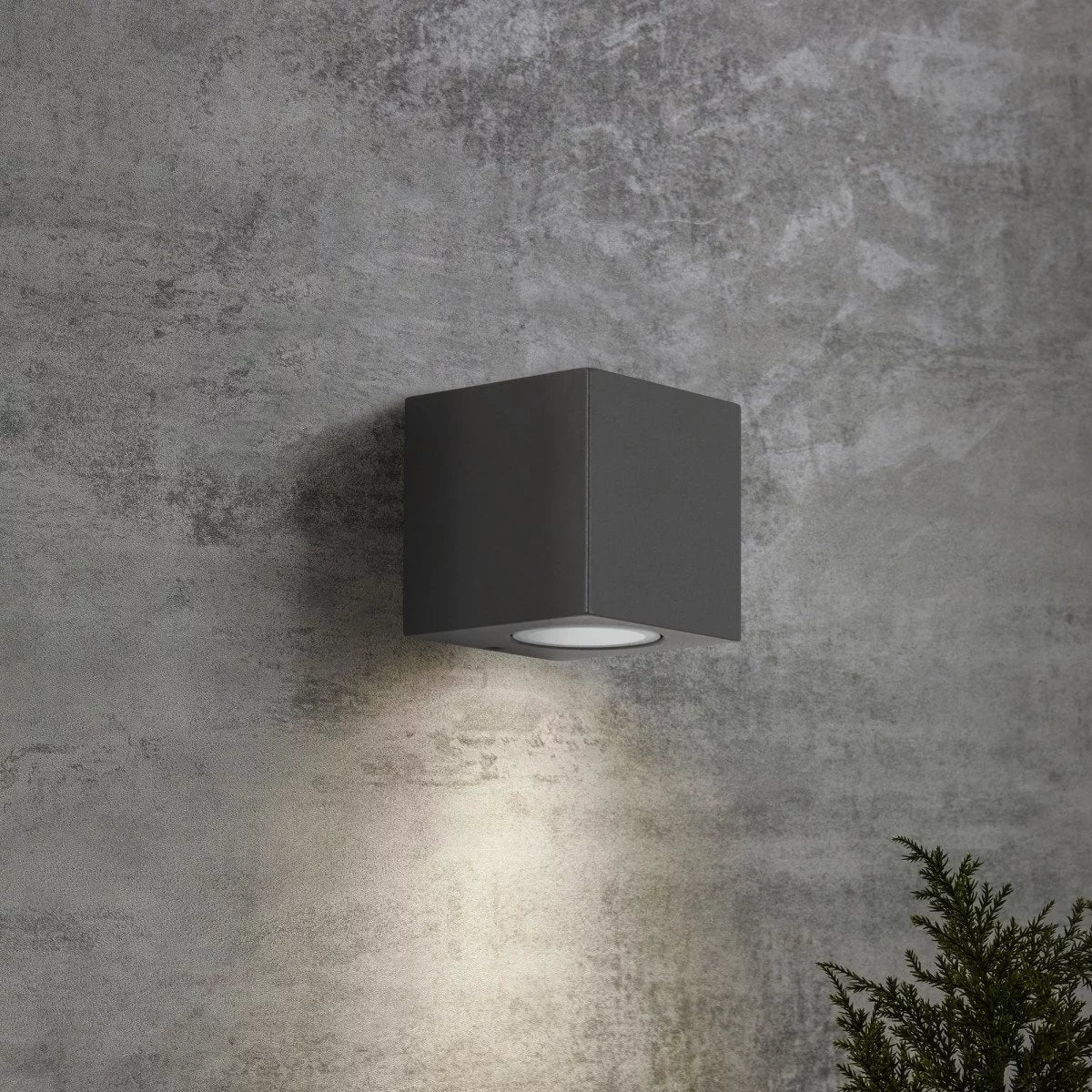 Buitenlamp antraciet vierkant - 2