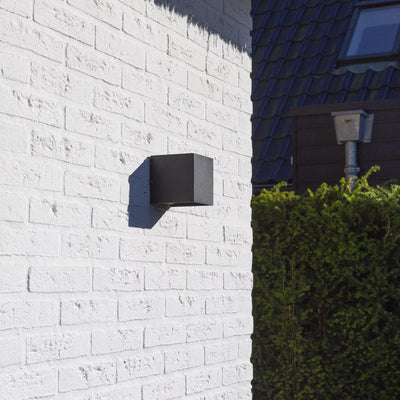 Buitenlamp antraciet vierkant - 3