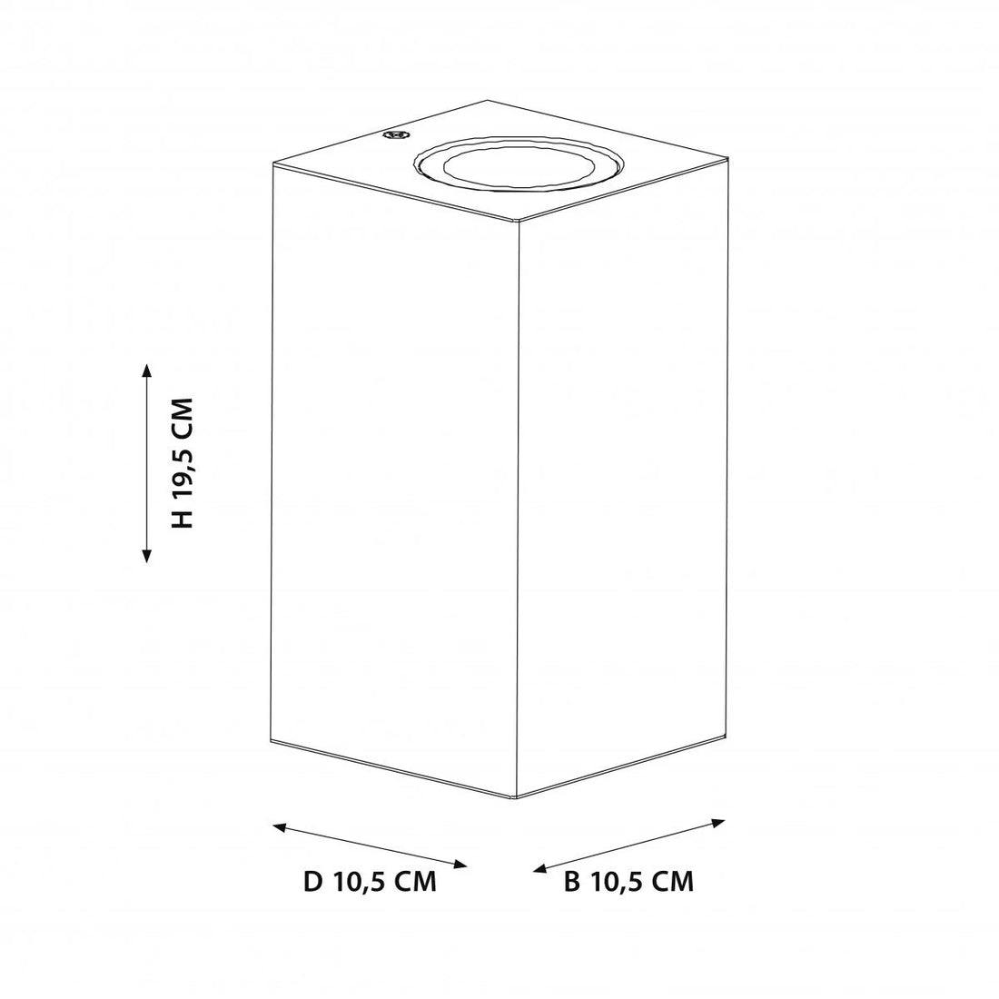 Buitenlamp messing up & downlight - 3