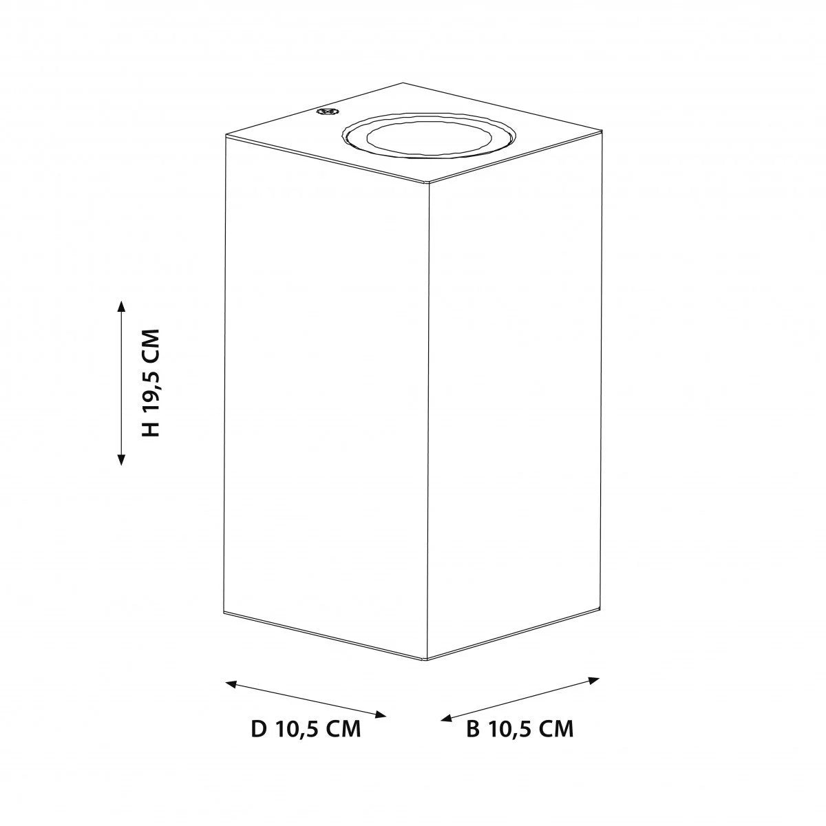 Buitenlamp messing up & downlight - 3