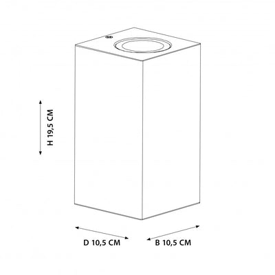 Buitenlamp messing up & downlight - 3