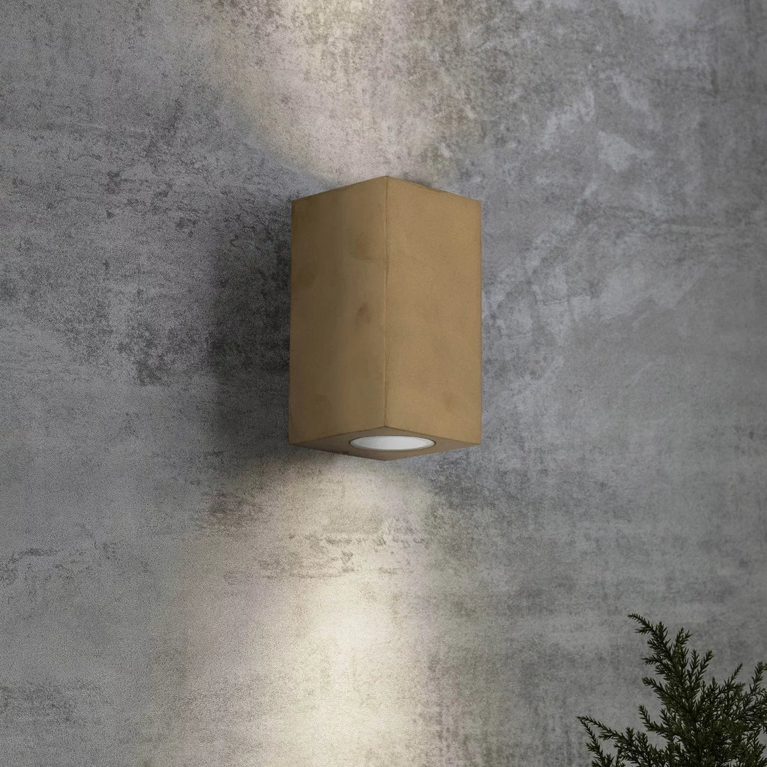 Buitenlamp messing up & downlight - 2