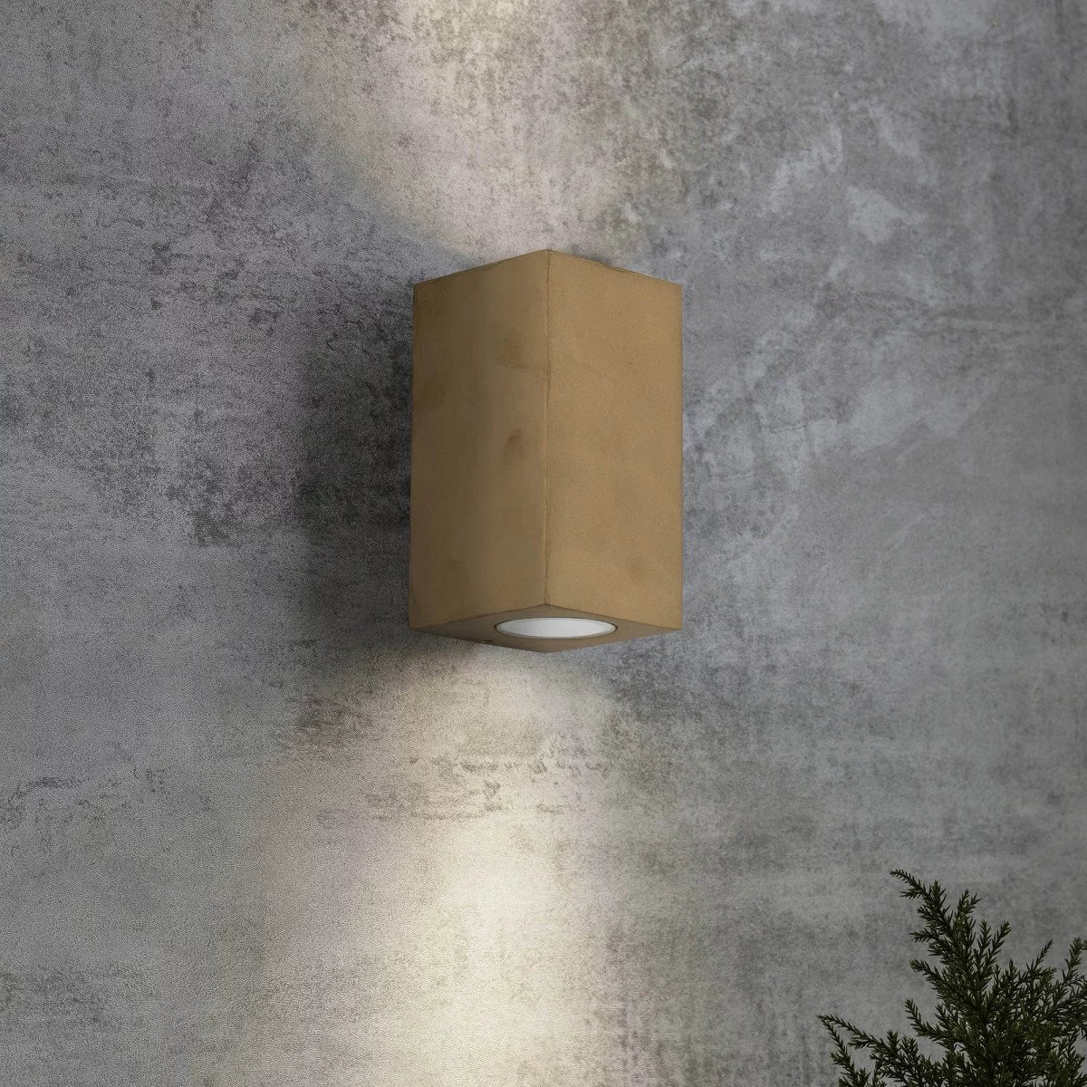 Buitenlamp messing up & downlight - 2