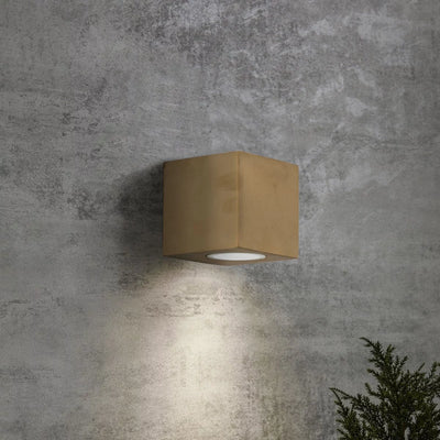 Buitenlamp messing vierkant - 2