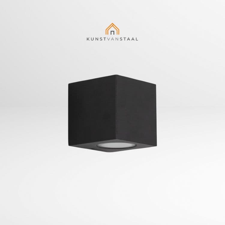 Buitenlamp vierkant zwart - 1