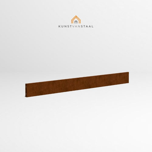 Cortenstaal borderrand 15 cm - 2 x gezet