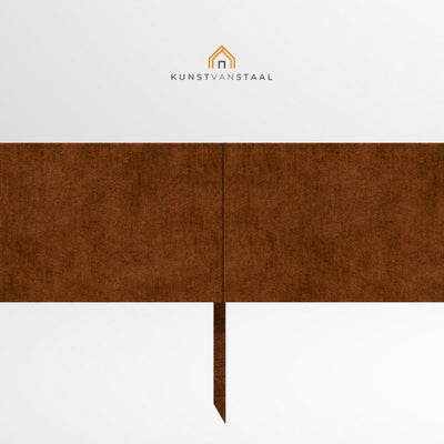 Cortenstaal borderrand 50 cm - 2 x gezet - 4