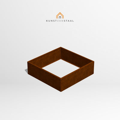 Cortenstaal plantenbak 100 x 100 x H 30 cm - 1