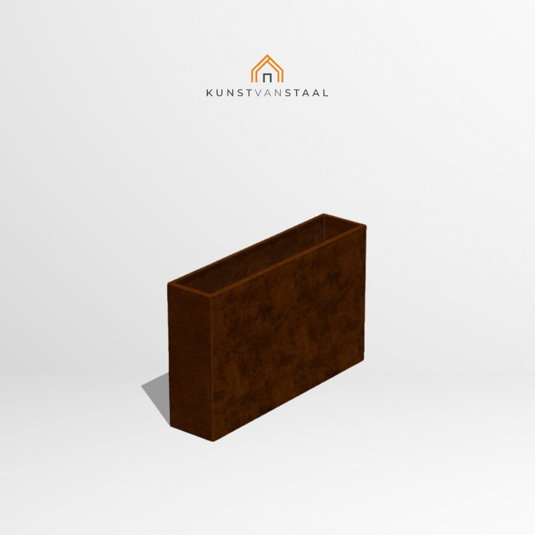 Cortenstaal plantenbak 130 x 35 x H 70 cm - 1