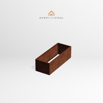 Cortenstaal plantenbak 130 x 50 x H 40 cm - 1