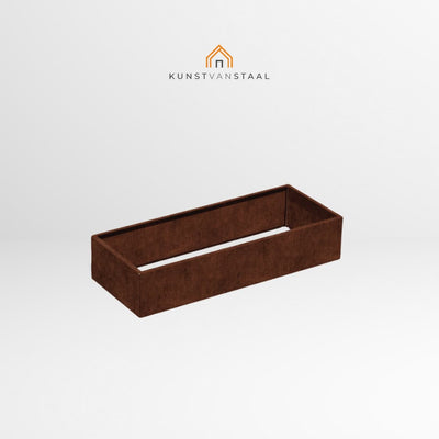 Cortenstaal plantenbak 150 x 60 x H 30 cm - 1