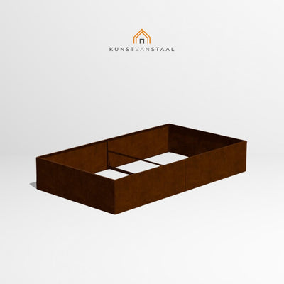 Cortenstaal plantenbak 260 x 150 x H 45 cm - 1