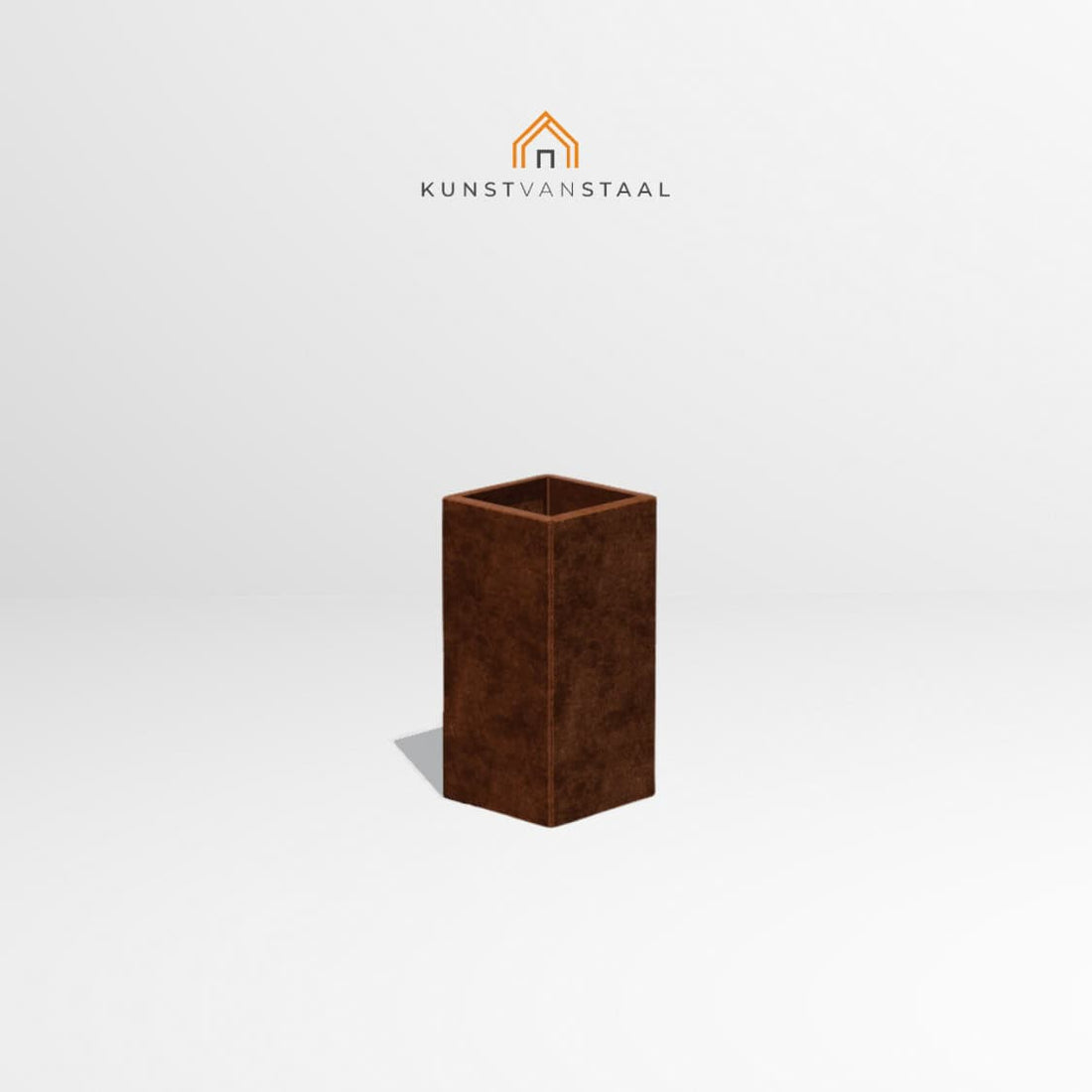 Cortenstaal plantenbak 30 x 30 x H 60 cm - 1