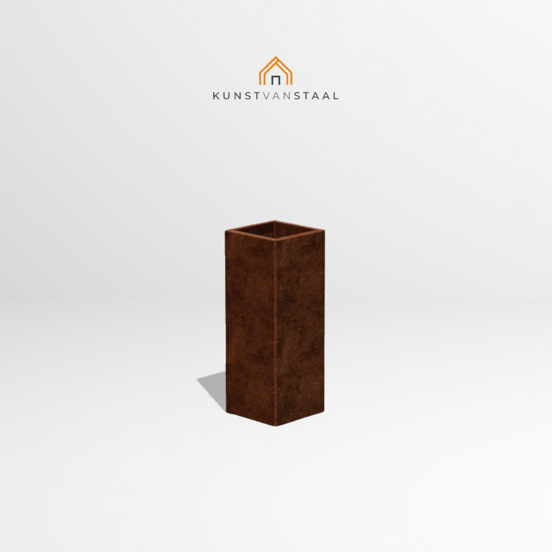 Cortenstaal plantenbak 30 x 30 x H 78 cm - 1