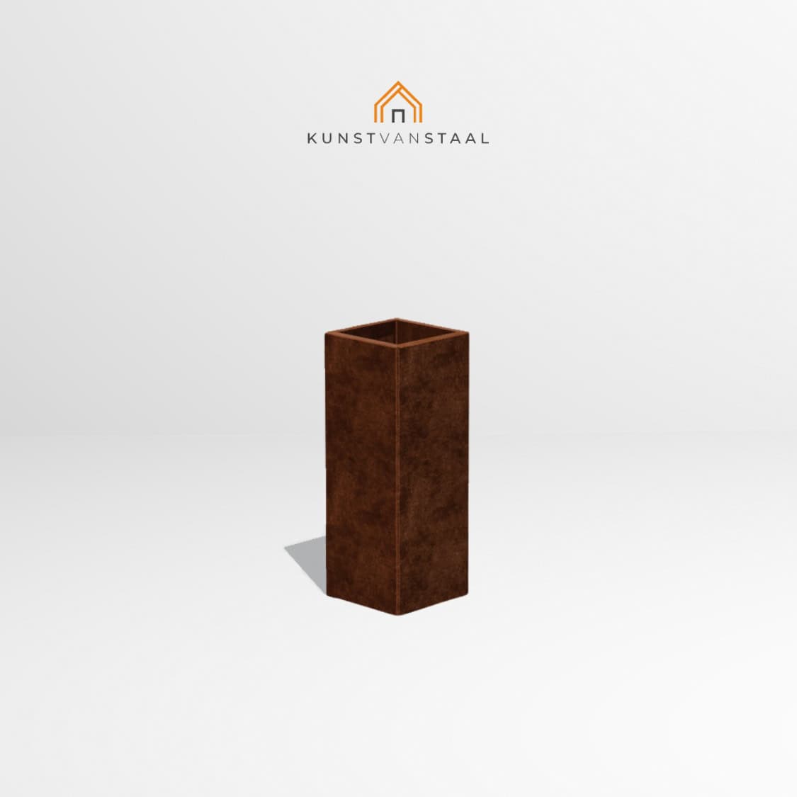 Cortenstaal plantenbak 30 x 30 x H 78 cm - 1