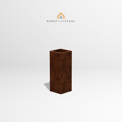 Cortenstaal plantenbak 30 x 30 x H 78 cm - 1