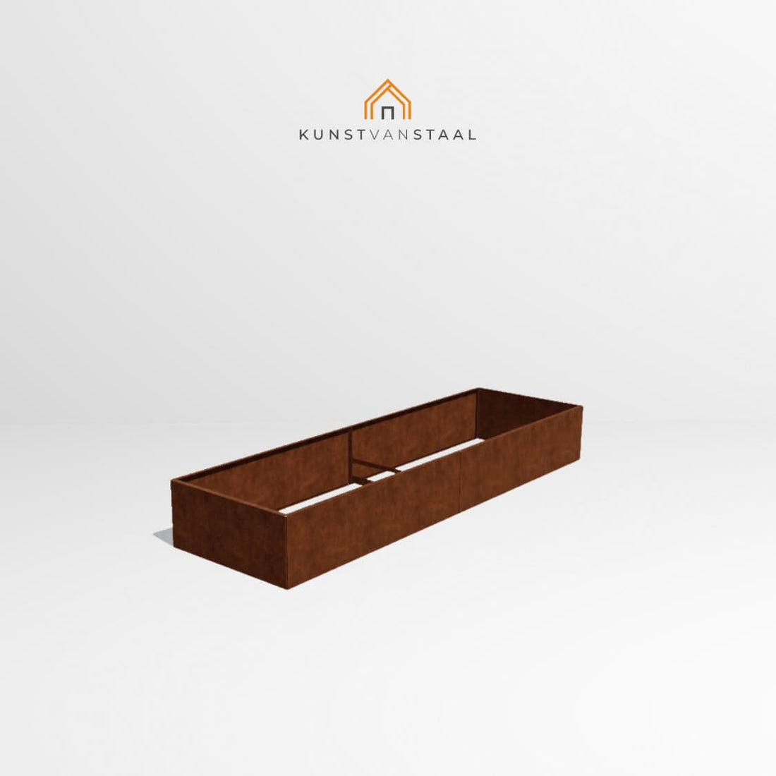 Cortenstaal plantenbak 300 x 90 x H 40 cm - 1