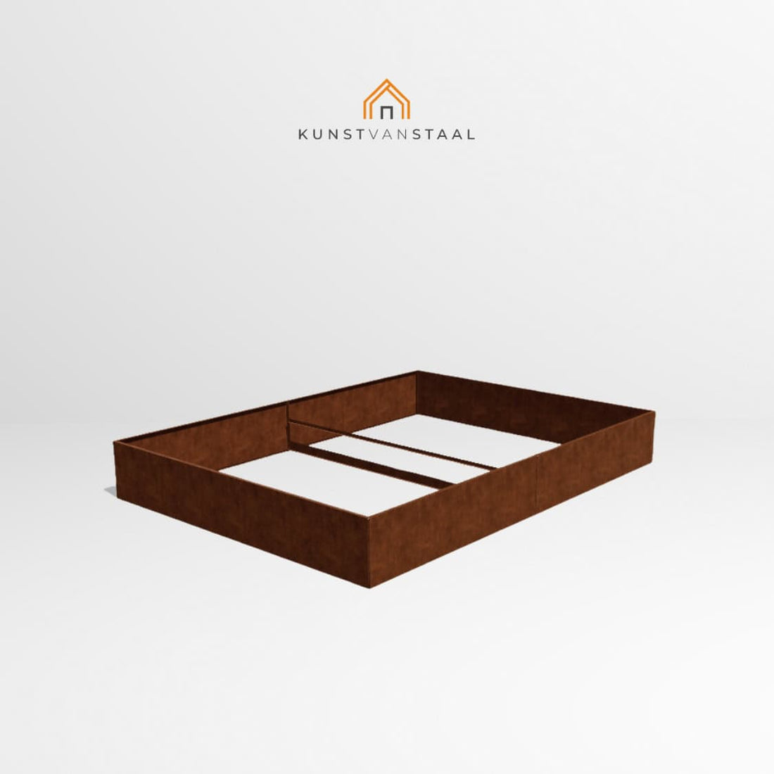 Cortenstaal plantenbak 350 x 260 x H 45 cm - 1