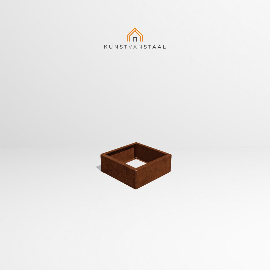 Cortenstaal plantenbak 40 x 40 x H 15 cm - 1