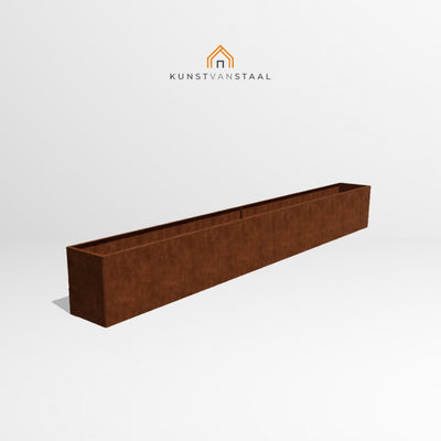 Cortenstaal plantenbak 400 x 40 x H 50 cm - 1