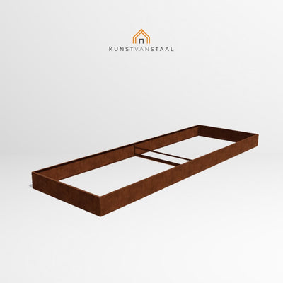 Cortenstaal plantenbak 430 x 140 x H 25 cm - 1