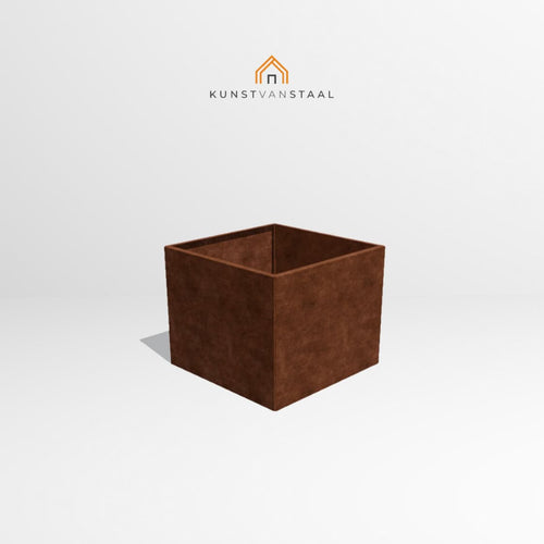 Cortenstaal plantenbak 80 x 80 x H 65 cm