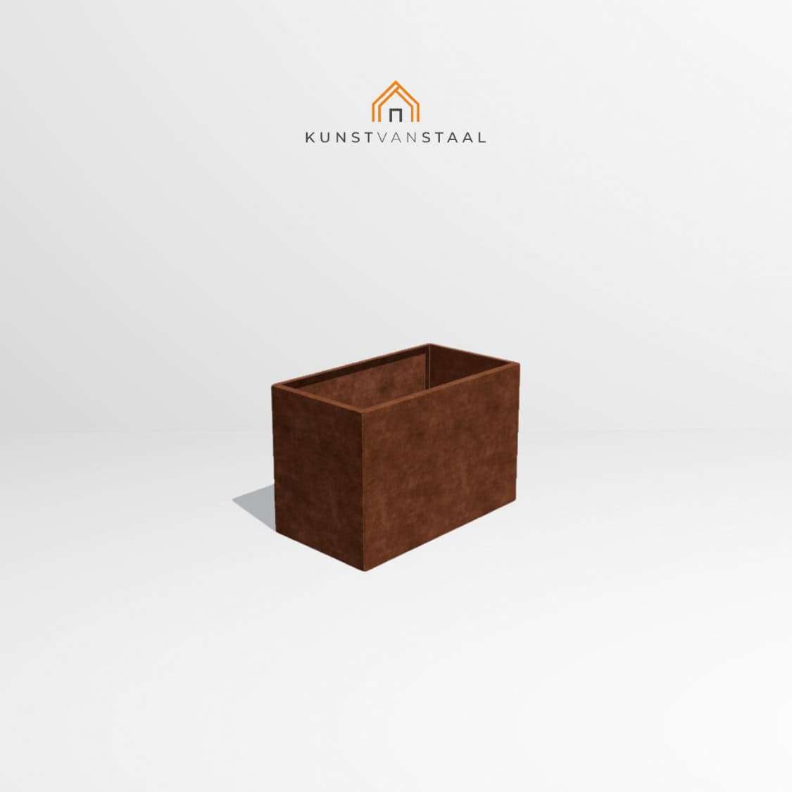 Cortenstaal plantenbak 90 x 50 x H 60 cm - 1