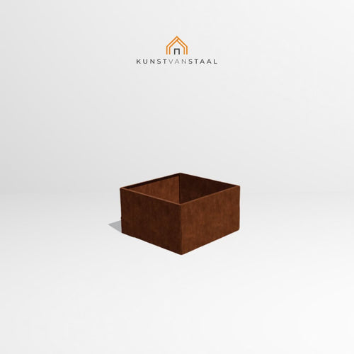 Cortenstaal plantenbak 99 x 99 x H 55 cm