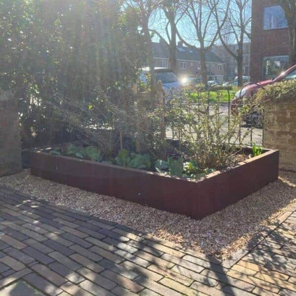 Cortenstaal plantenbak 150 x 60 x H 30 cm - 5