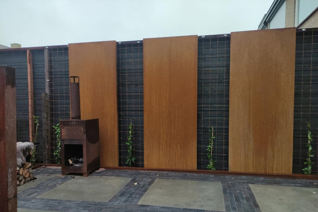 Cortenstaal schutting paneel 200 x 120 x 5 cm - 6