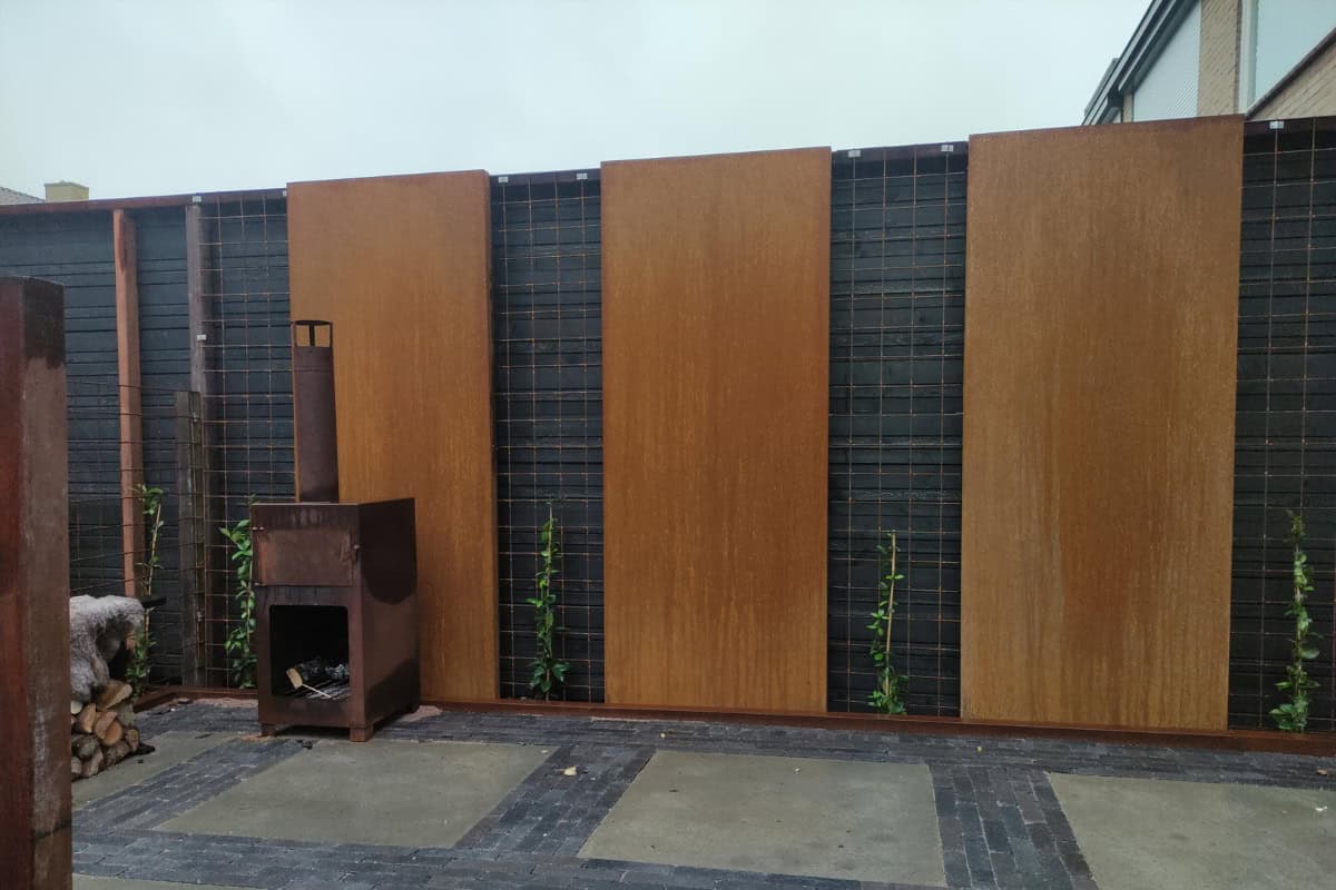 Cortenstaal schutting paneel 200 x 120 x 5 cm - 6