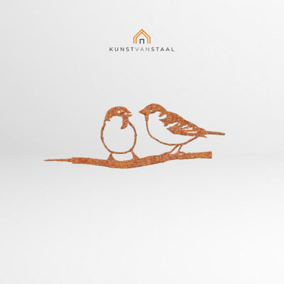 Cortenstaal vogel "Ringmussen" - 1