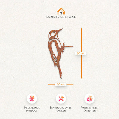 Cortenstaal vogel "Specht" - 4