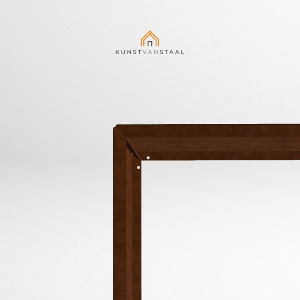 Cortenstaal plantenbak 120 x 120 x H 40 cm - 8