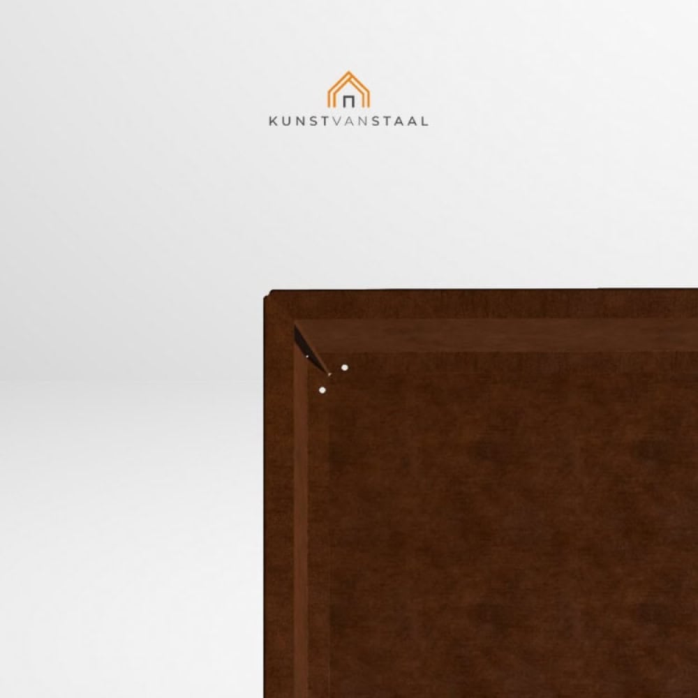 Cortenstaal plantenbak 120 x 120 x H 40 cm - 9