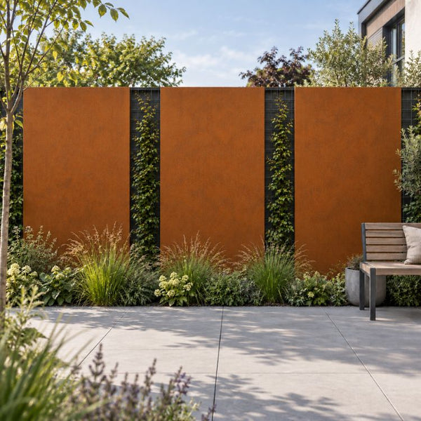 Cortenstaal scherm 180 x 100 cm (2 mm dik)