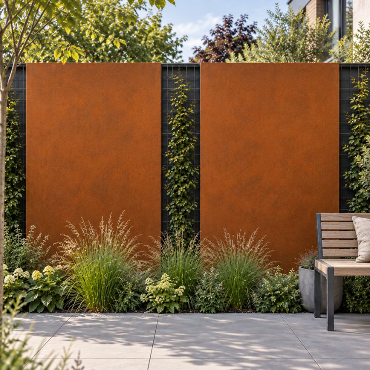 Cortenstaal scherm 180 x 120 cm (2 mm dik) - 1