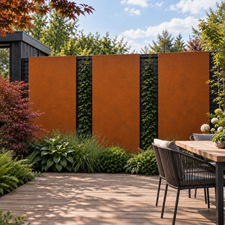 Cortenstaal scherm 200 x 100 cm (2 mm dik) - 1