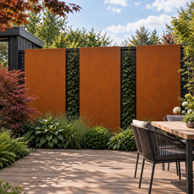 Cortenstaal scherm 200 x 100 cm (2 mm dik) - 1