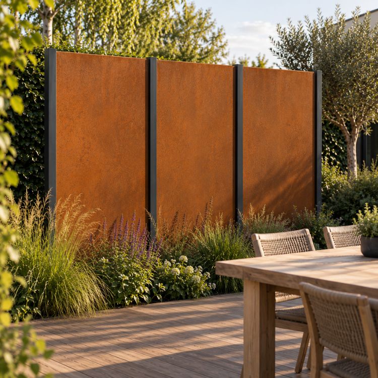 Cortenstaal schutting paneel 180 x 60 x 5 cm - 1