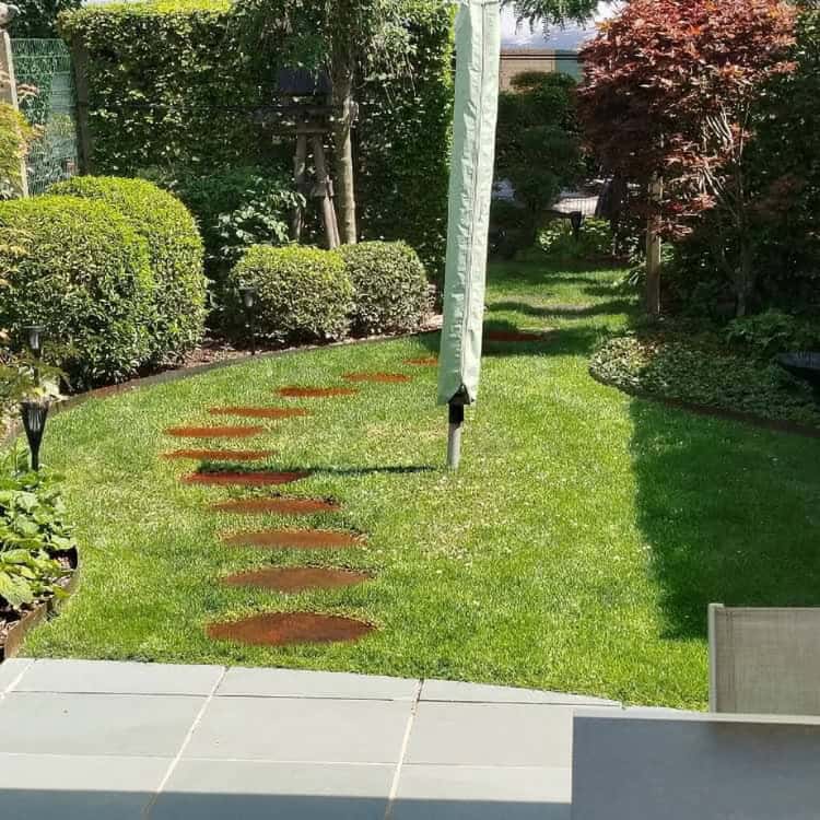 Cortenstaal staptegel rond - 2